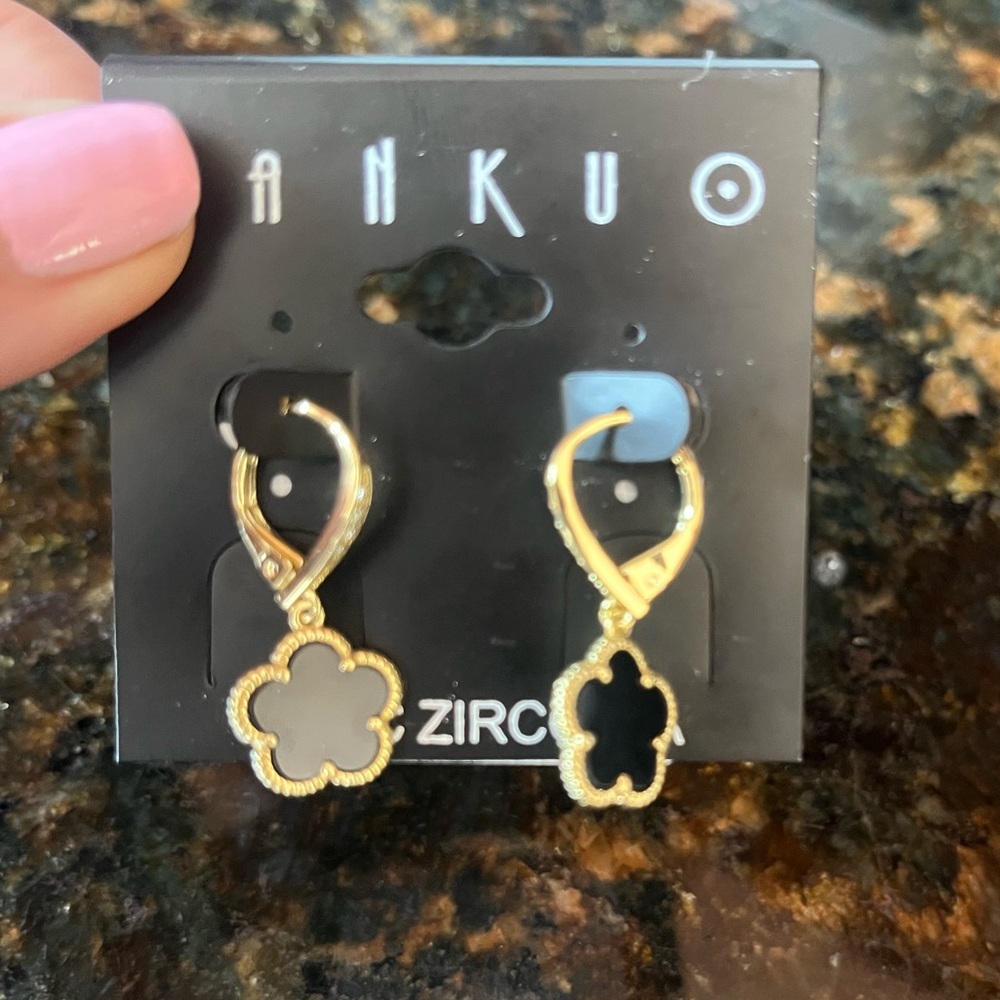 Gold and Black Jankuo Earrings